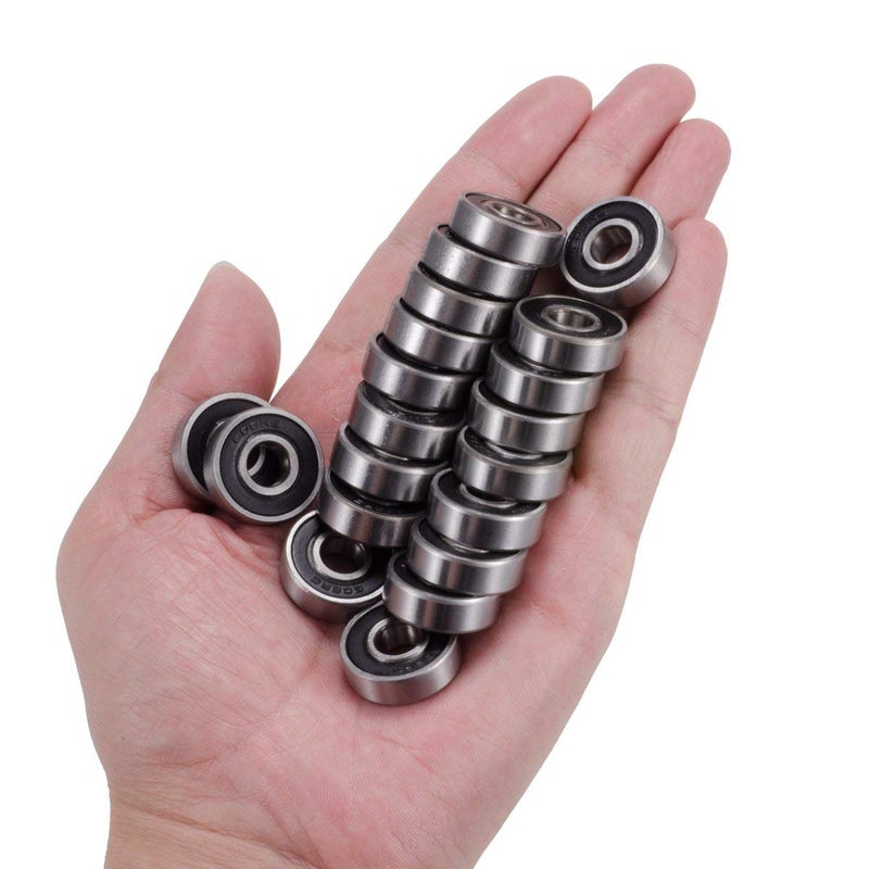Donepart دونبارت 100-عبوة محامل سكيت بورد 608، محامل دوارة مشحمة مسبقًا، 8x22x7 مم C3 محامل دقيقة عالية السرعة محكمة الإغلاق للمحركات الكهربائية، سكيت بورد، سكوتر، لونغ بورد، طابعة ثلاثية الأبعاد، محور العجلة - Image 2